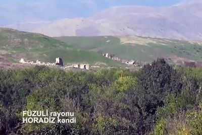 Первые кадры из освобожденного от оккупантов азербайджанского села Горадиз (ВИДЕО)